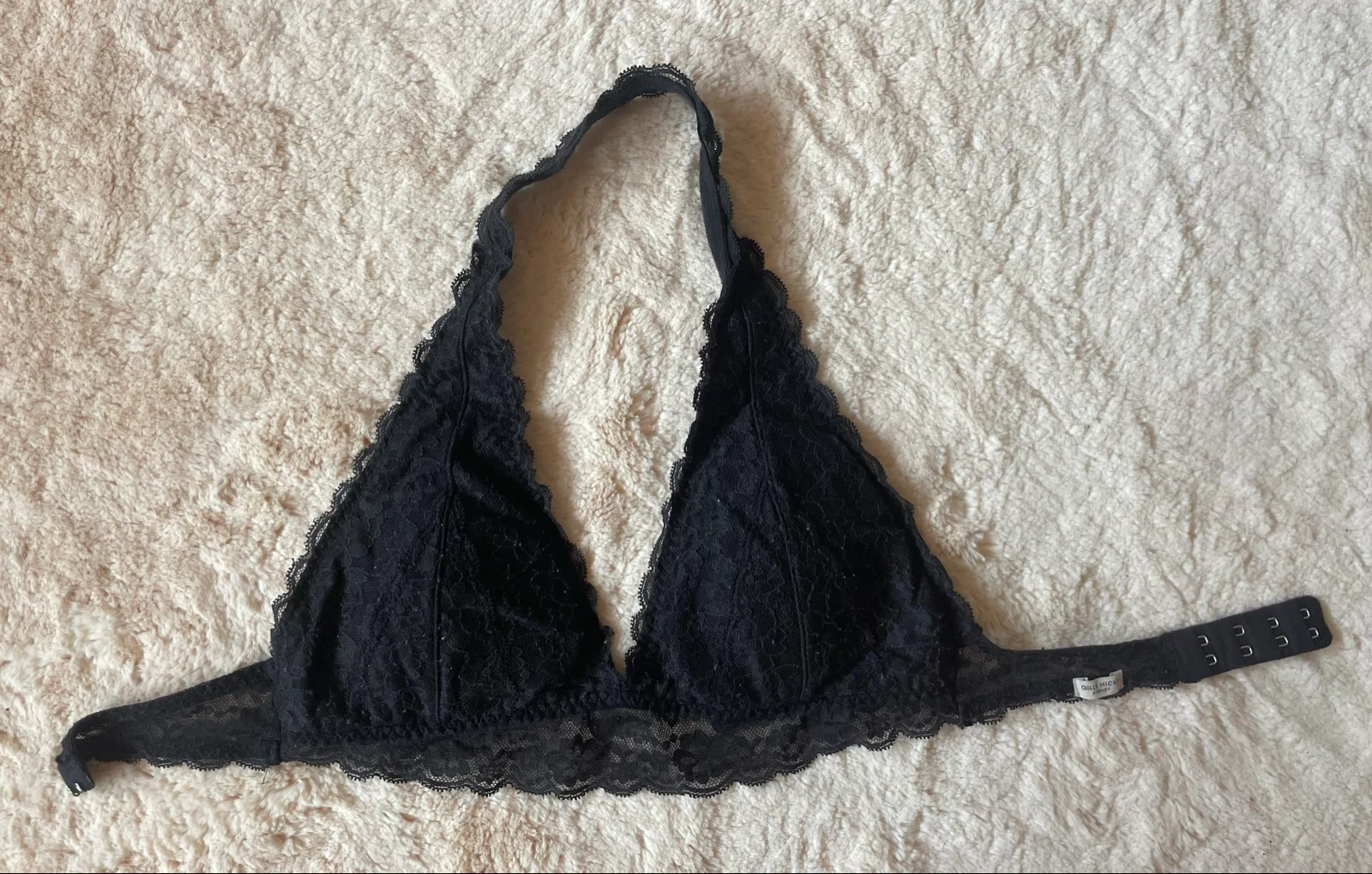 Sujetador bralette de encaje negro – Talla S